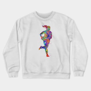 Rugby player girl Crewneck Sweatshirt